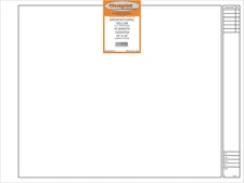 Clearprint 18 x 24 1000H Design Vellum Sheets with Architect Title Block, 16
