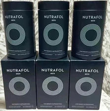NUTAFOL Men Hair Growth Nutraceutical Dietary Supplement 120 Caps SEALED GLASS, 