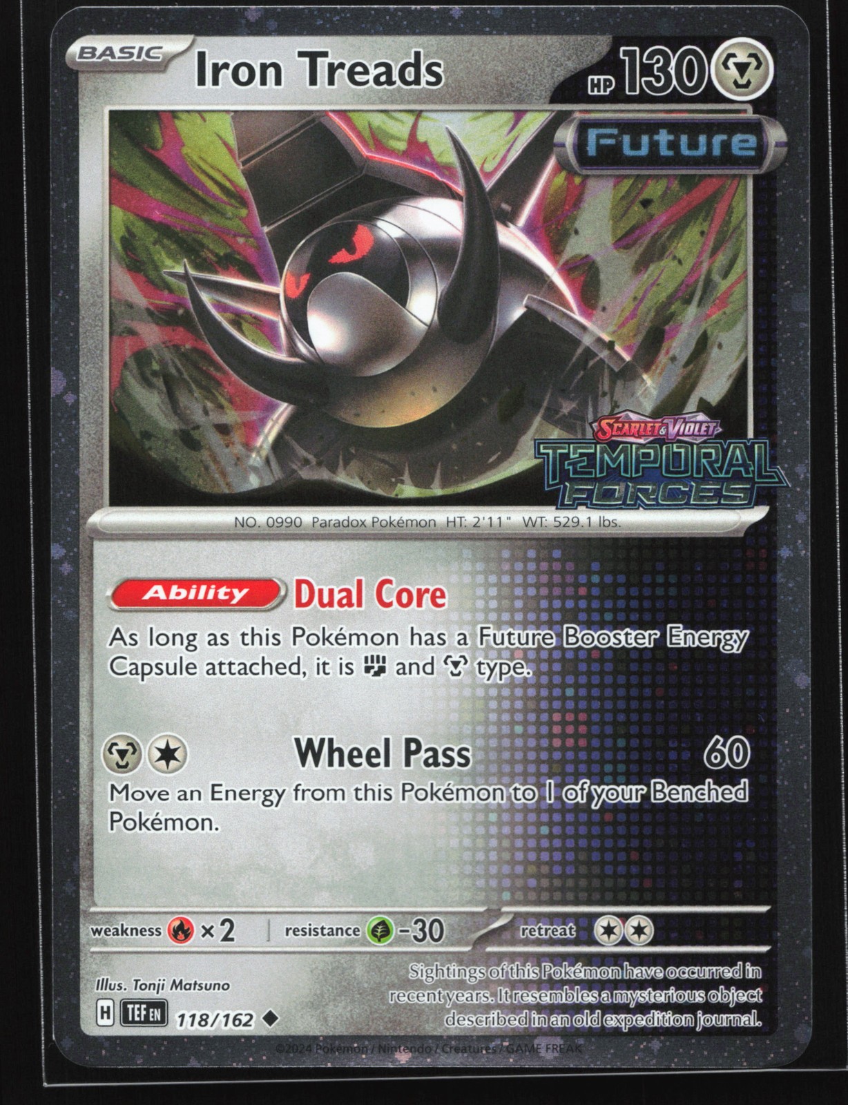 Iron Treads (Cosmos Holo) 118/162 SV05: Temporal Forces STAMP Pokemon Card
