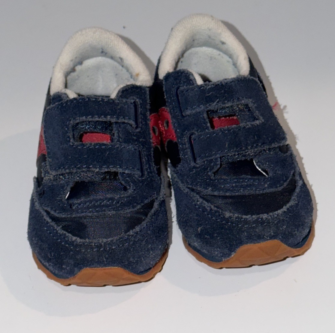 Saucony Jazz HL Baby Toddler Sneakers 5.5W 5.5 Wide Navy Blue Red Suede Uppers thumbnail 7