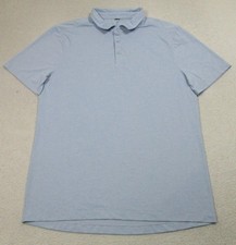 Lululemon Polo Shirt Mens XL Light Blue Performance Golf Athletic Stretch Casual
