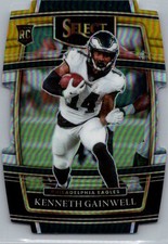 2021 Panini Select #81 Kenneth Gainwell Black and Gold Prizm Die Cut RC
