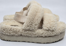 UGG Fluff Yeah Slide Slippers Cream Shearling Women  s Size 8