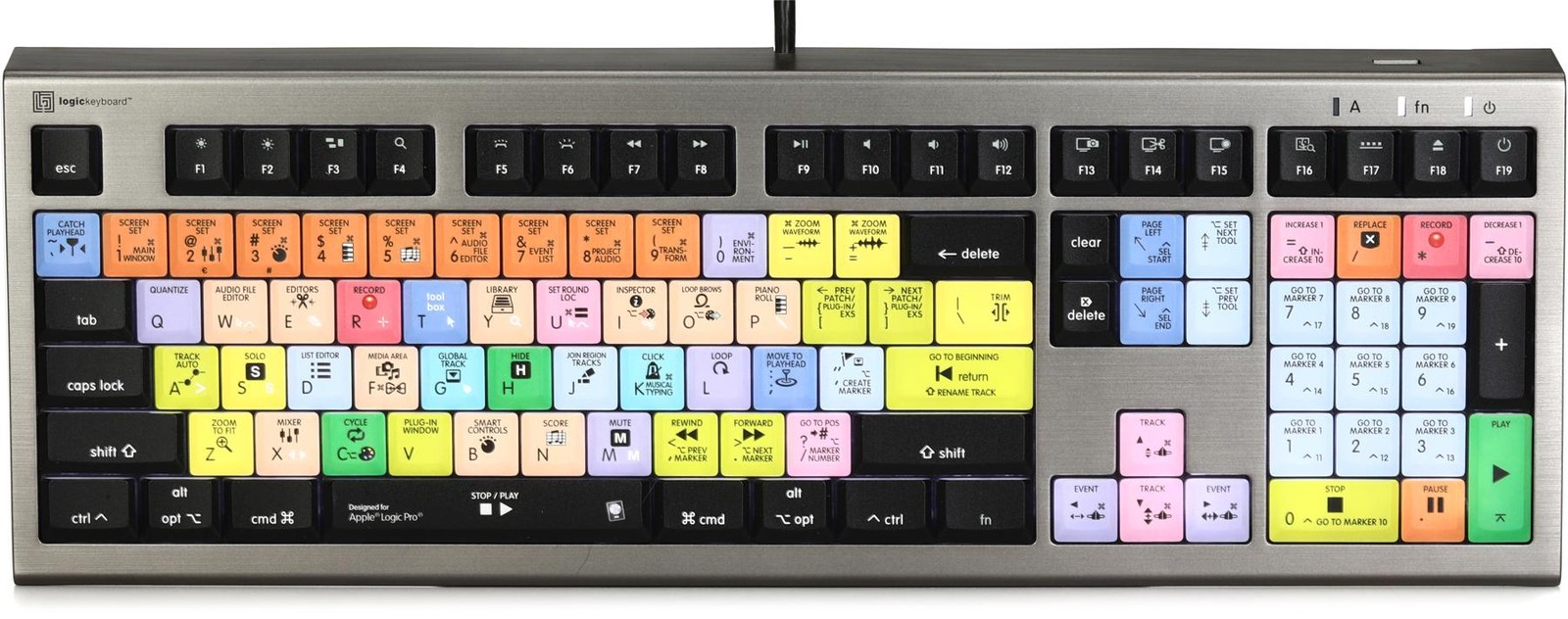 Клавиатура Logickeyboard ASTRA2 с подсветкой для Apple Logic Pro X - Mac