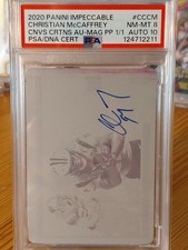 Christian McCaffrey 2020 Panini Impeccable OnCard Auto PP 1 of 1💥#CC-CM PSA 10