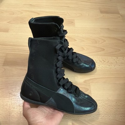 Puma Women's Eskiva Hi Fenty Boxing Sneakers Deep Summer Black 361020 Size 6