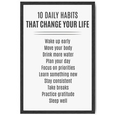 Inspirational Quotes Motivational Poster Home Office Decor Wall Art Unframed