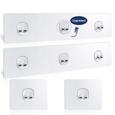 Shower Caddy Adhesive Replacement, 4 Pack Strong Adhesive Shower Hooks, Water...