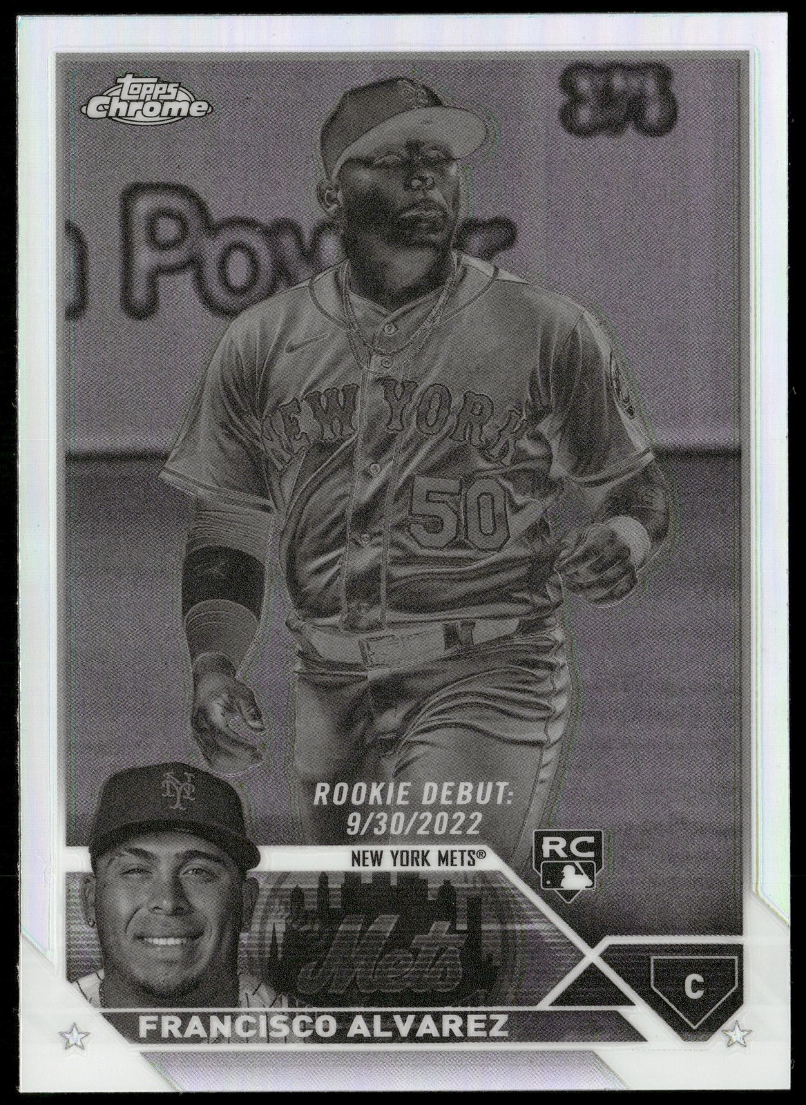 2023 Topps Chrome Update #USC103 Francisco Alvarez Negative Refractor Rookie RC