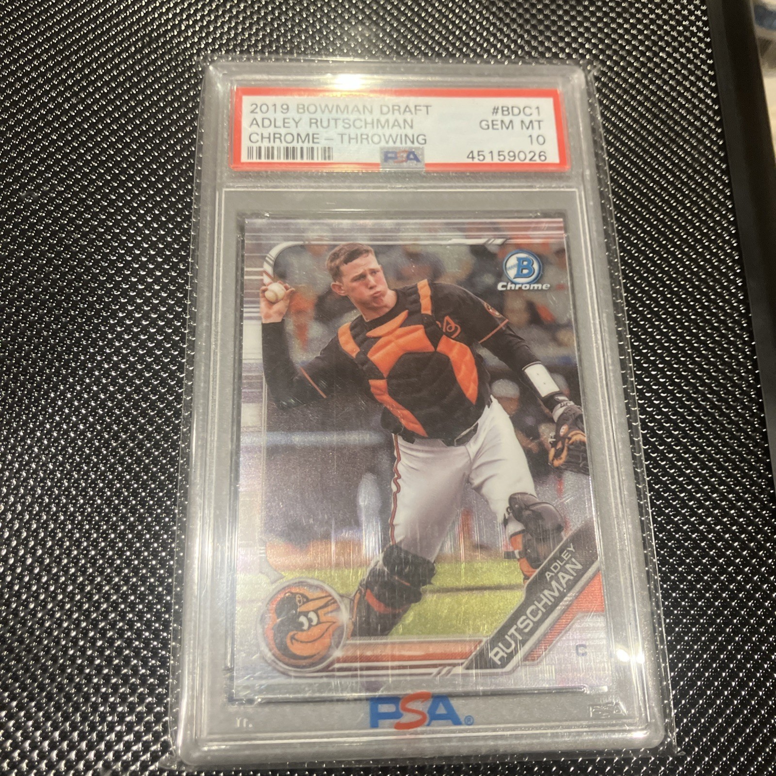 2019 Bowman Chrome Draft BDC1 Adley Rutschman Throwing SP Variation PSA 10