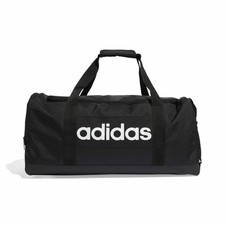 Image of adidas Unisex Essentials Linear Duffel Bag, M, Black / / White