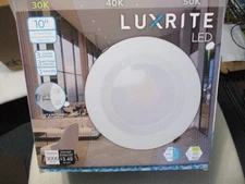 Luxrite 10 Inch LED Commercial Downlight 3 Color Option Dimmable Wet Rated