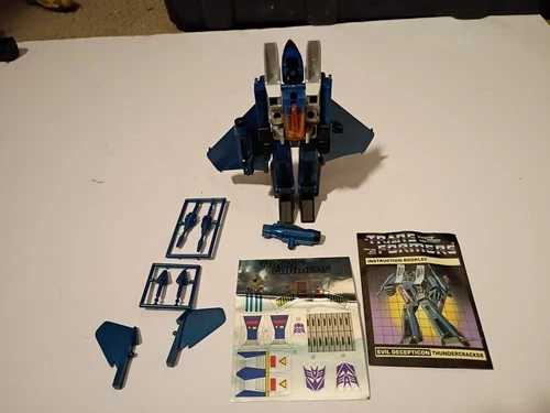 Thundercracker Vintage Transformers G1 Action Figure 1984 Hasbro Incomplete