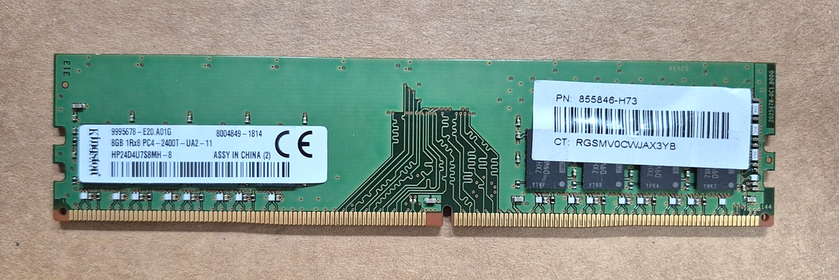 Kingston 8GB 1Rx8 PC4-2400T-UA1-11 Desktop RAM | eBay