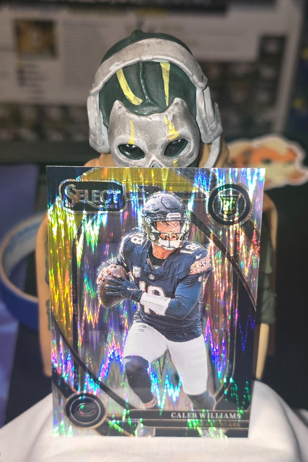 2024 Panini Select - Club Level Caleb Williams #216 Black & Gold Shock Prizm...