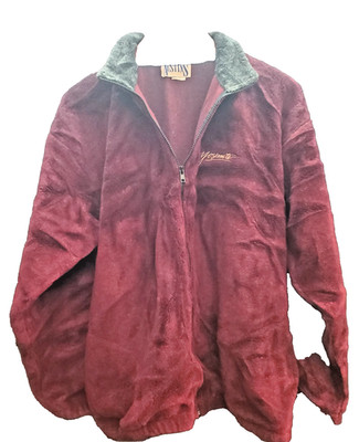 VTG Austins Yosemite Burgundy full zip long sleeve fleece coat adult sz. L/XL