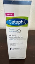 Cetaphil Deep Hydration 48 Hour Activation Serum 1 FL OZ- new box slightly torn