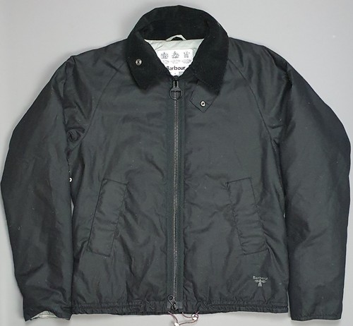 Barbour Beacon Winter Munro Wachs wasserdicht schwarz Jacke Mantel Größe Medium Herren