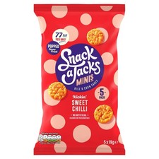 Snack a Jacks Sweet Chilli Rice Cakes Multipack Crisps 5x19g Zesty Bite