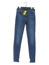 Uniqlo Women's Jeans W 24 in Blue Cotton with Elastane, Polyester Skinny