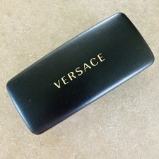 Versace Black Hard Eyeglasses Sunglasses Case Logo Clamshell Holder Box