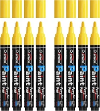 Overseas Yellow Paint Pens Markers - 1 Count (Pack of 8), 