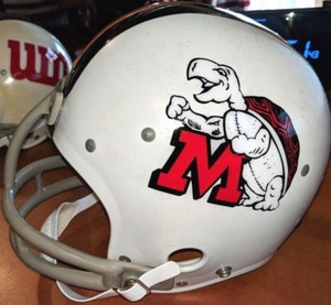 Details About Maryland Terrapins University Vintage 1970 Throwback Decals Football Helmet Old