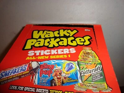 2004 Topps Wacky Package All New Series 1 Stickers Empty Box - no packs - Image 1 of 4