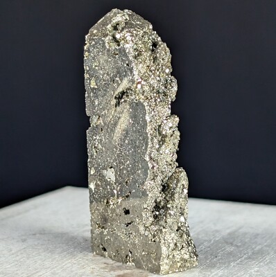 Pyrite Tower Raw Side Druzy Point Crystal Chakra Gemstone Wand