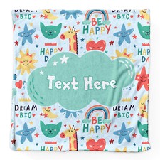 Dream Big - Personalised Extra Soft Luxury Baby Blanket - 75cm x 75cm