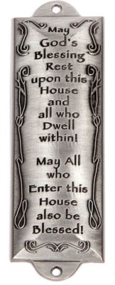 Pewter May God s Blessing Rest Upon This House  Mezuzah Mezzuzah Mezuza