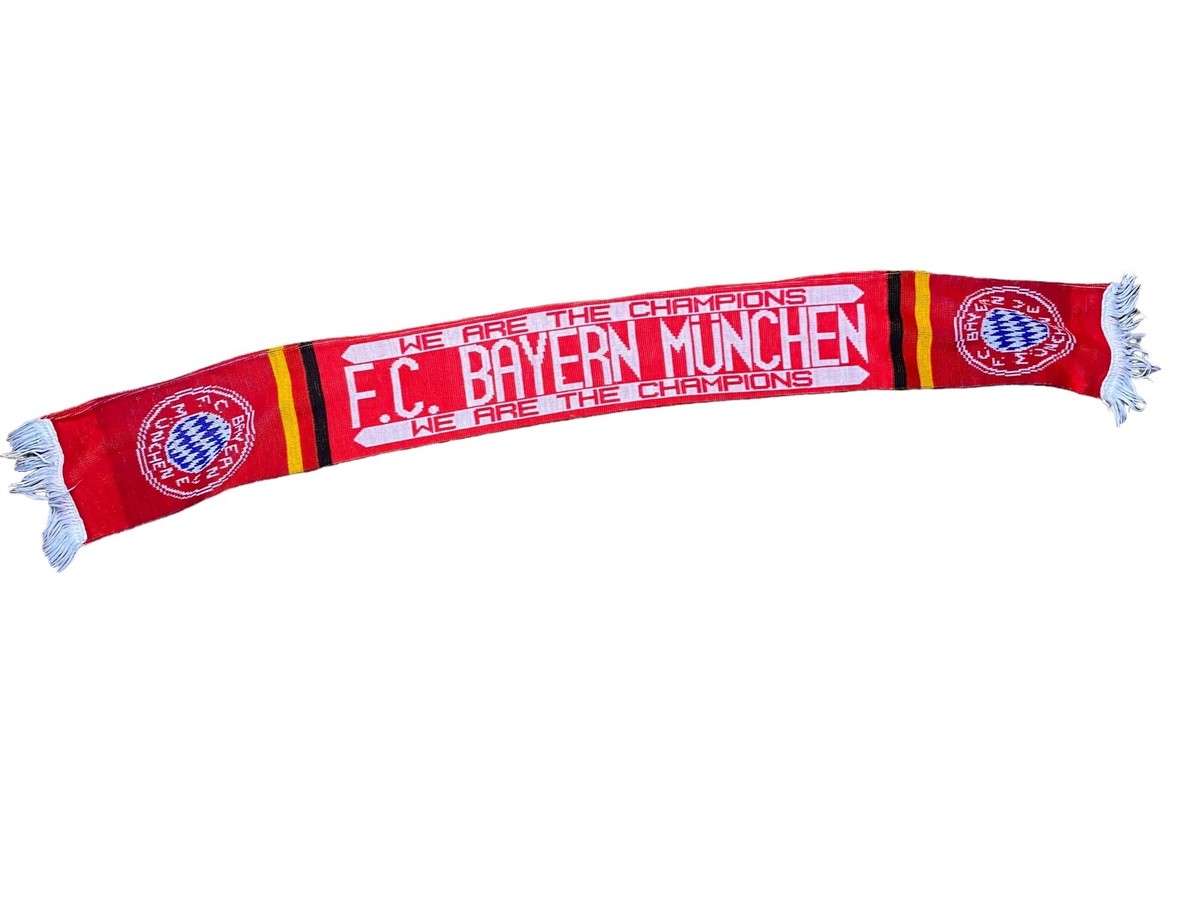 VINTAGE FC BAYERN MUNICH Scarf Soccer Team We are Champions