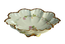 Haviland Limoges H Co Schleiger H2216 French Porcelain Serving Bowl Roses 9 1/2"