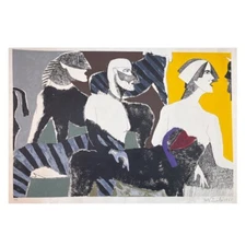 MOISES DE LOS SANTOS FINALE. Engraver. Serigraphy/cardboard Cuban Art.