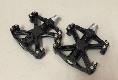 Vintage Old School GT MTB / BMX Bicycle Alloy Pedals 9/16 Flat-Platform BLACK - Picture 3 of 6