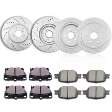 Front Rear Rotors + Ceramic Brake Pads for 2000-2005 Toyota Celica (GTS Models)