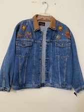 Vtg Sunbelt Sportswear Southwestern Desert Ranch Rodeo Embellished Jean Jacket S