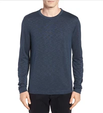 THEORY MEN'S HEATHER BLUE LONG SLEEVE GASKELL NL ANEMONE SOFT T-SHIRT TEE Sz XL