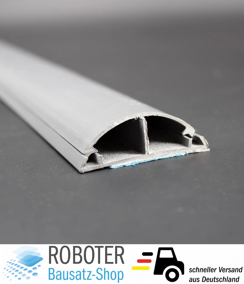 Bodenkanal 15x50mm 1m grau Selbstklebend Kabelbrücke Kabelkanal Fußboden - Bild 3 von 3