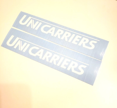 Uni Carriers Forklift Decals Stickers 18'' Gloss WHITE set of (2) Fast USA