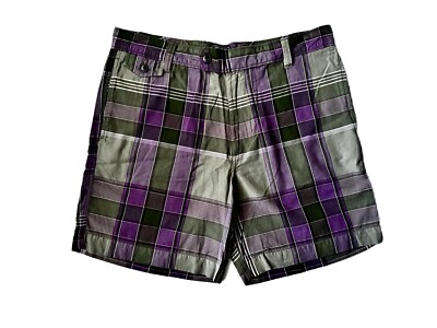 Todd Snyder 7  Madras Hudson Short Purple Size 34 NWT 100% Cotton Plaid