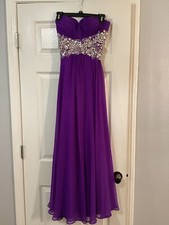 Tony Bowls Formal Dress / Gown Royal Purple Size 2 WORN ONCE
