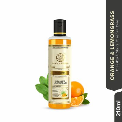 Khadi Natural Orange & Lemongrass Face Wash - SLS & Paraben Free (2 X 210ml)