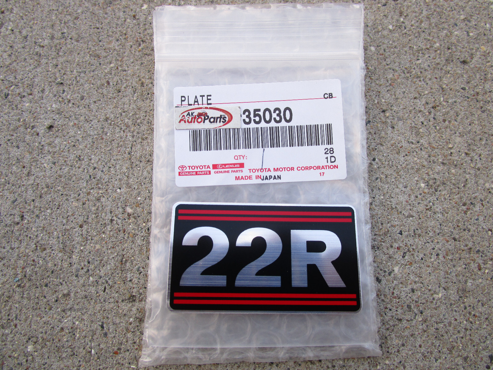 FITS: 80 - 82 TOYOTA CORONA 22R ENGINE VALVE STICKER DECAL OEM BRAND ...
