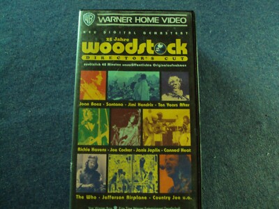 VHS Video-Cassetten 25 Jahre Woodstock Directors Cut + 40 min Extraaufnahmen