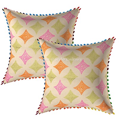 Art Decor Handmade Floor Cushion Embroidered Hippie Gypsy Pillow Meditation