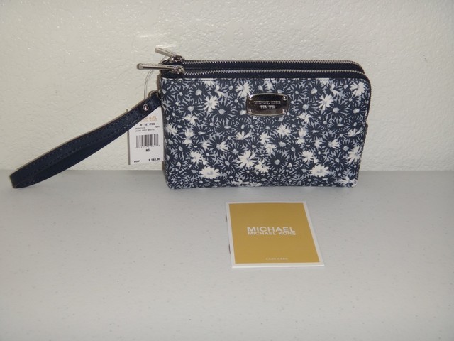 navy and silver bag