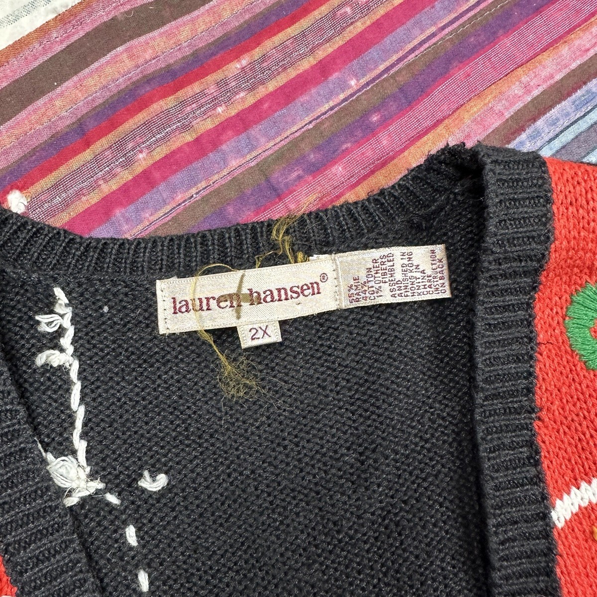 Lauren Hansen Women's Halloween Knit Pumpkins Sweater Vest Spider