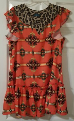 NEW Fashion Express S dress animal print southwest native cowgirl rodeo I17  | eBay