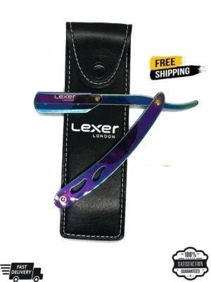 LEXER LONDON BARBER CUT THROAT STRAIGHT SALON SHAVING RAZORS SHAVE RASOIRS RASOI with Pouch